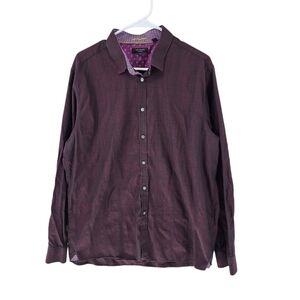 Ted Baker Men's Cotton Long Sleeve Dress Shirt - 7